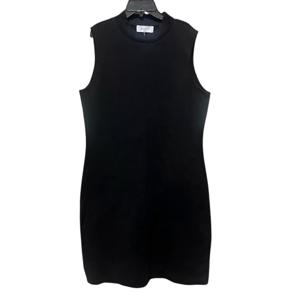 Brass Black Sleeveless fitted Ponte knit dress